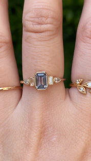 Edith Ring, 0.71ct Blue Montana Sapphire