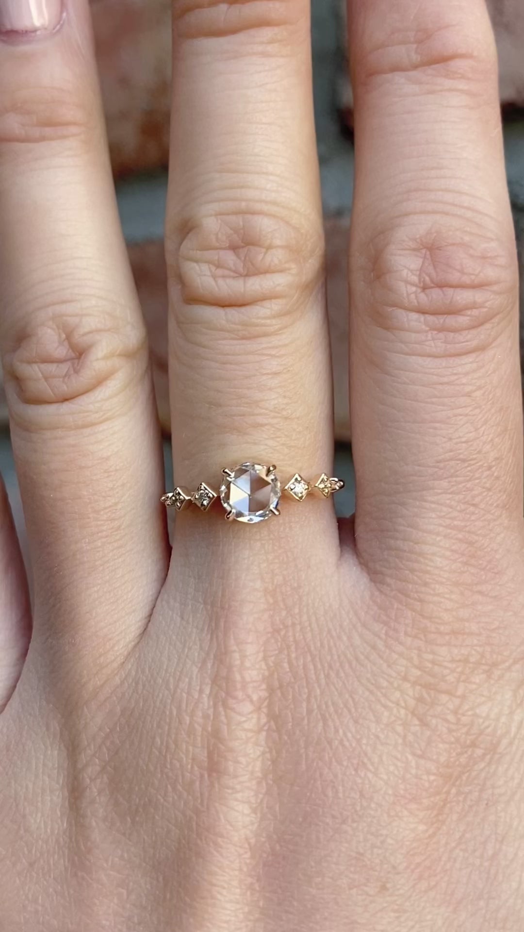 Celeste Round Rose Cut Diamond Ring