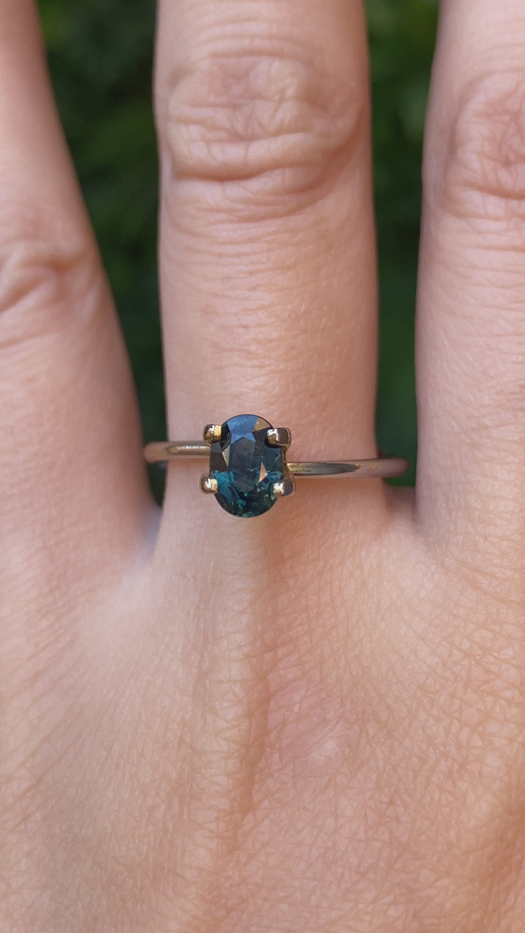 1.26ct Oval Cut Peacock Green Madagascar Sapphire SO557