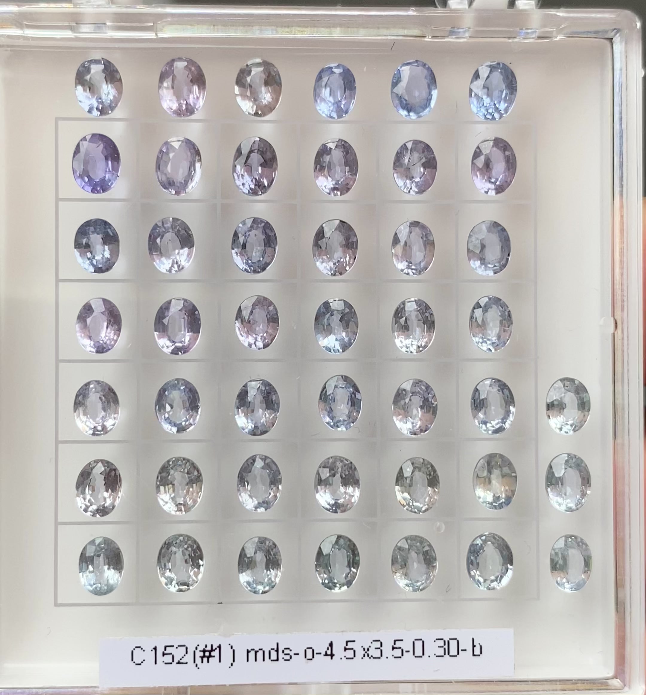0.30ct Calibrated Oval Unheated Sapphires (4.5mm)