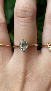 Floryn Ring, 1.19ct Light Green Sapphire