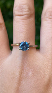 1.17ct Round Cut Teal Blue Montana Sapphire SR231