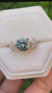 Nova Ring, 1.59ct Green Montana Sapphire