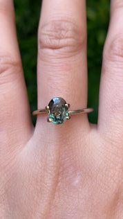 2.02ct Oval Cut Green Madagascar Sapphire SO530