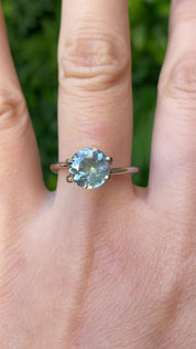 2.24ct Round Cut Light Green Montana Sapphire SR410