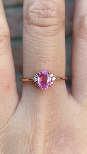Lena Ring, 0.70ct Pink Sapphire