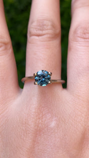 1.29ct Round Cut Teal Blue Montana Sapphire SR360
