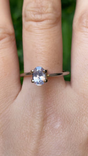 0.94ct Oval Cut Light Blue Madagascar Sapphire SO482