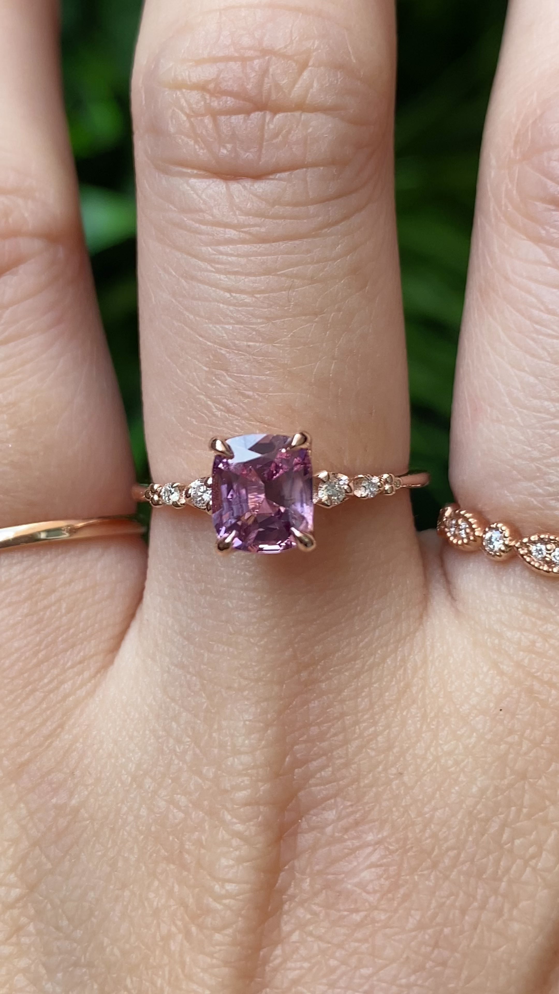Estel Fleur Ring, 1.29ct Light Pink Spinel