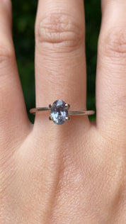 1.04ct Oval Cut Gray Blue Umba Sapphire SO361
