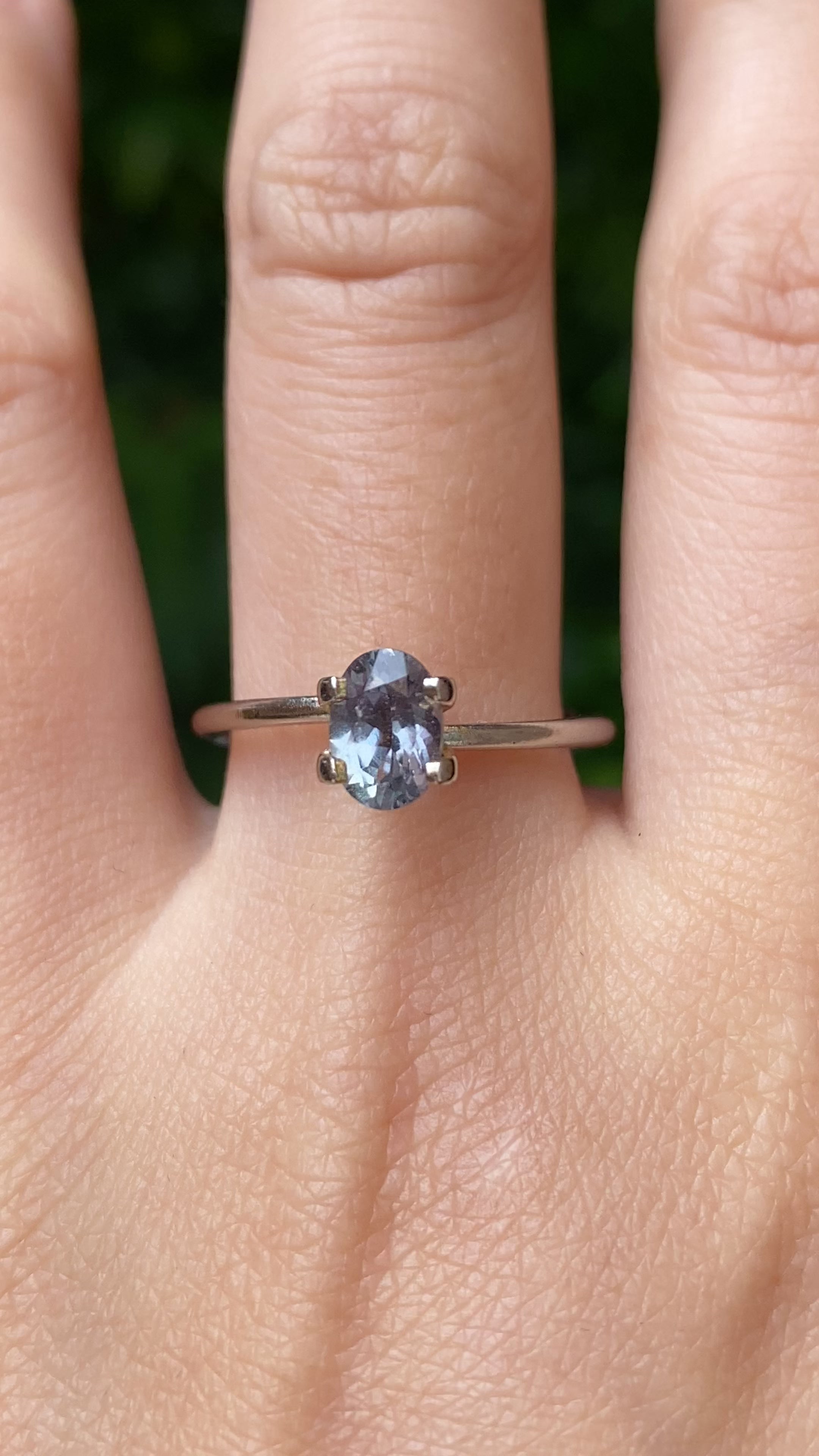 1.04ct Oval Cut Gray Blue Umba Sapphire SO361