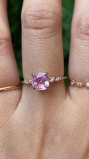 Estel Fleur Ring, 1.29ct Pink Sapphire
