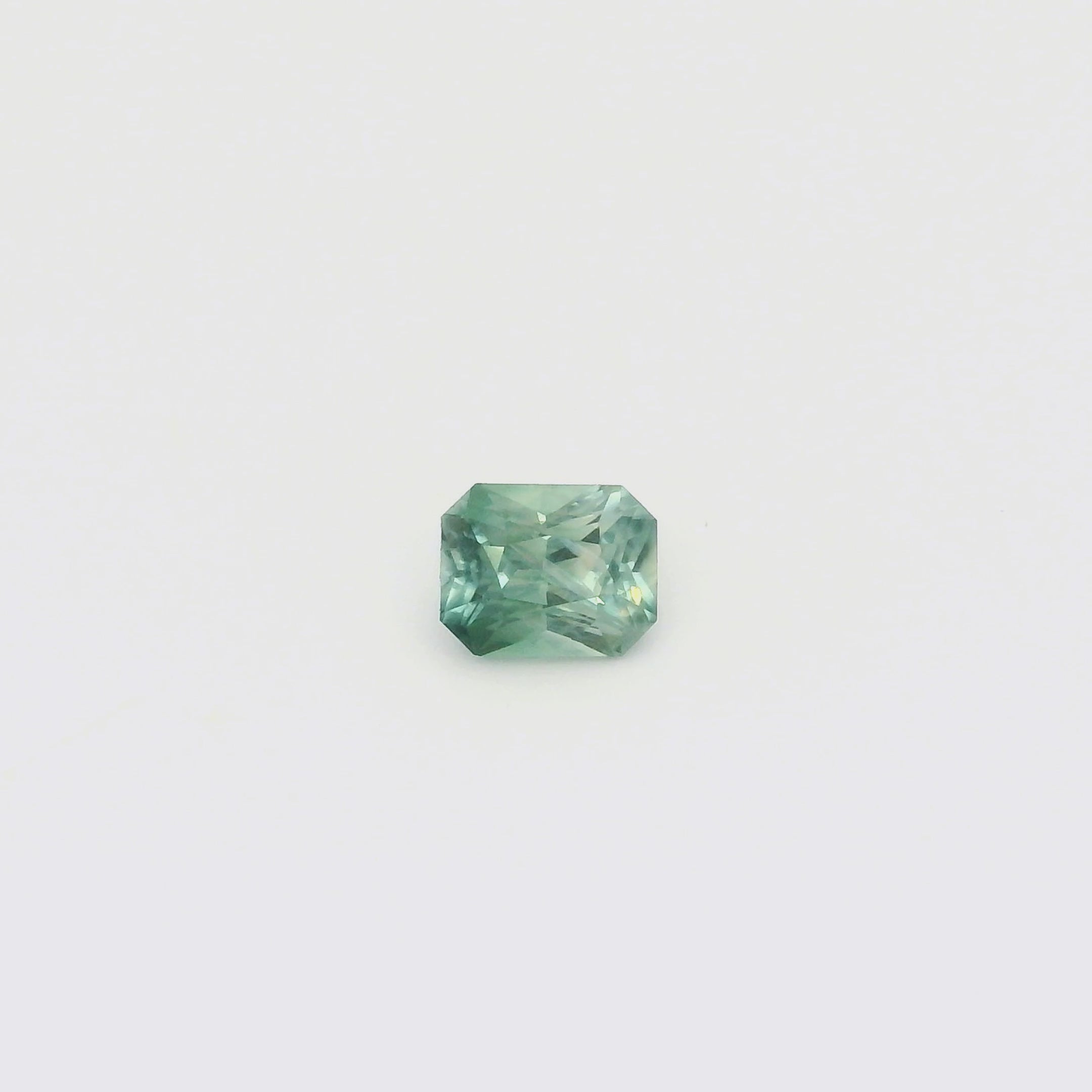1.22ct Radiant Cut Teal Blue Madagascar Sapphire SF493