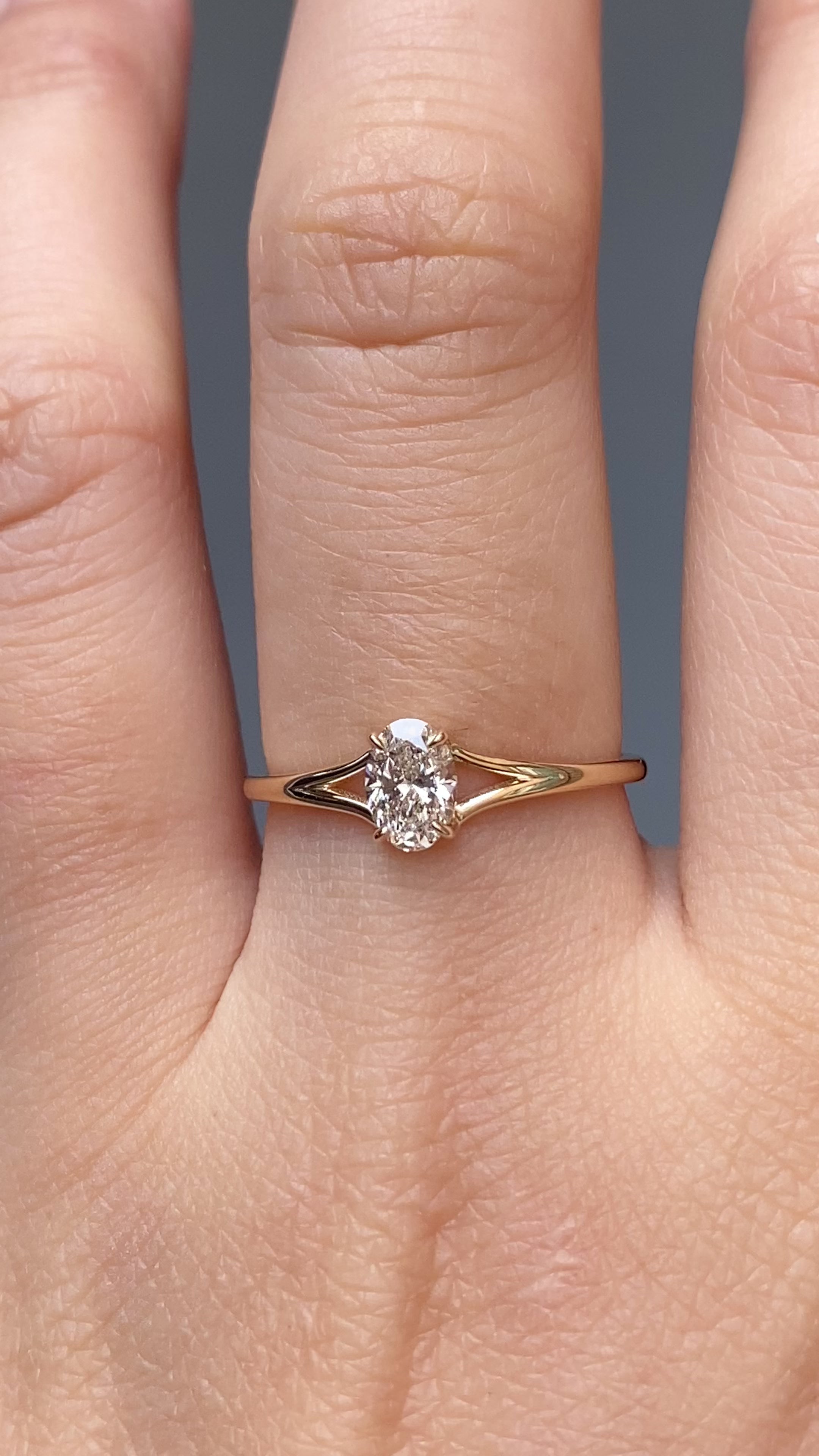 Kylie Oval Diamond Ring