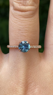 Maria Ring, 0.88ct Blue Montana Sapphire