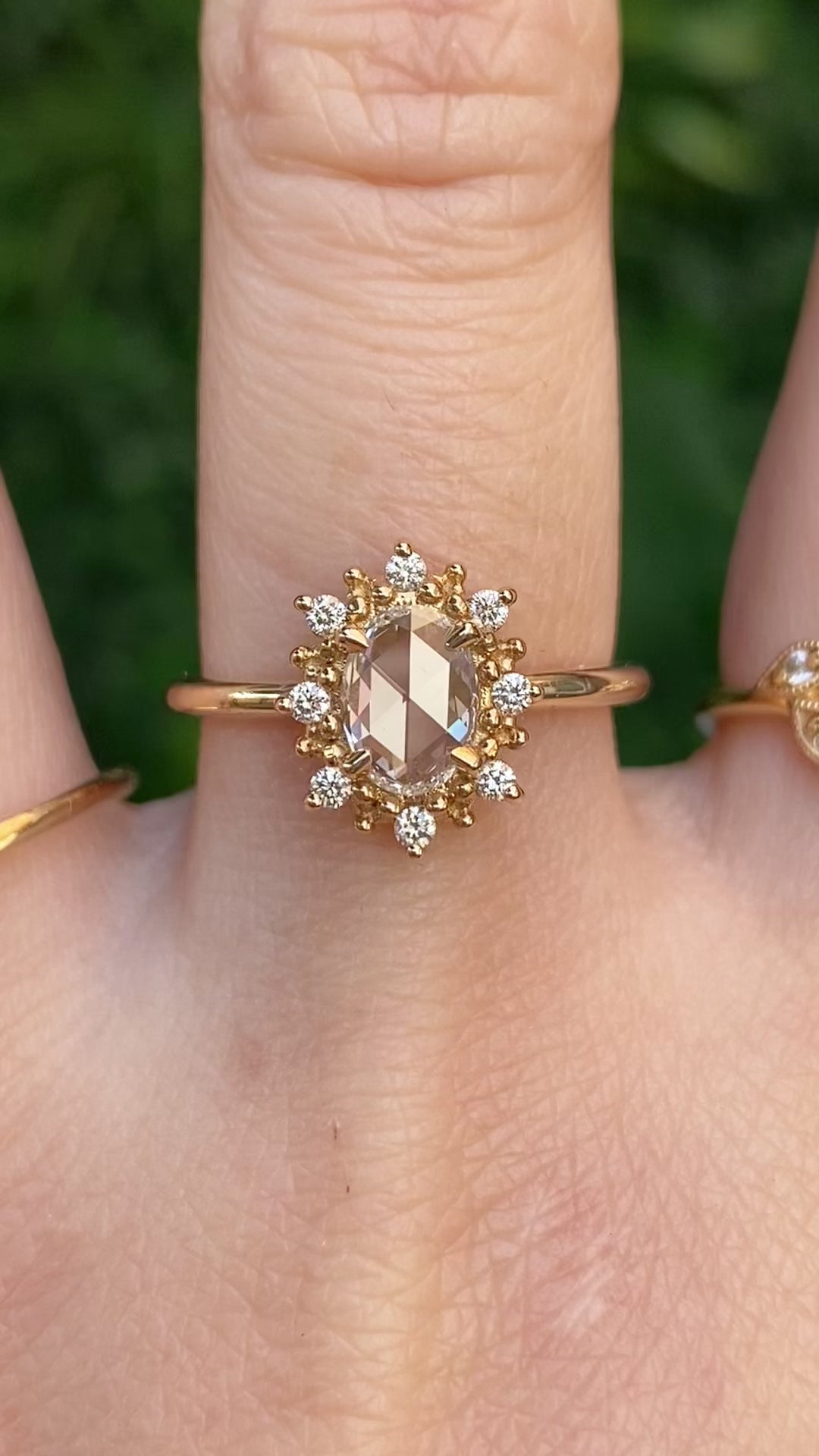 Victoria Ring, 0.50ct Oval Rose Cut Diamond