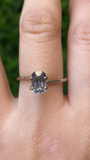 1.61ct Emerald Cut Light Blue Madagascar Sapphire SF528