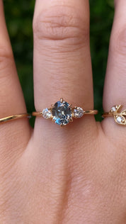Ayana Ring, 1.10ct Blue Montana Sapphire
