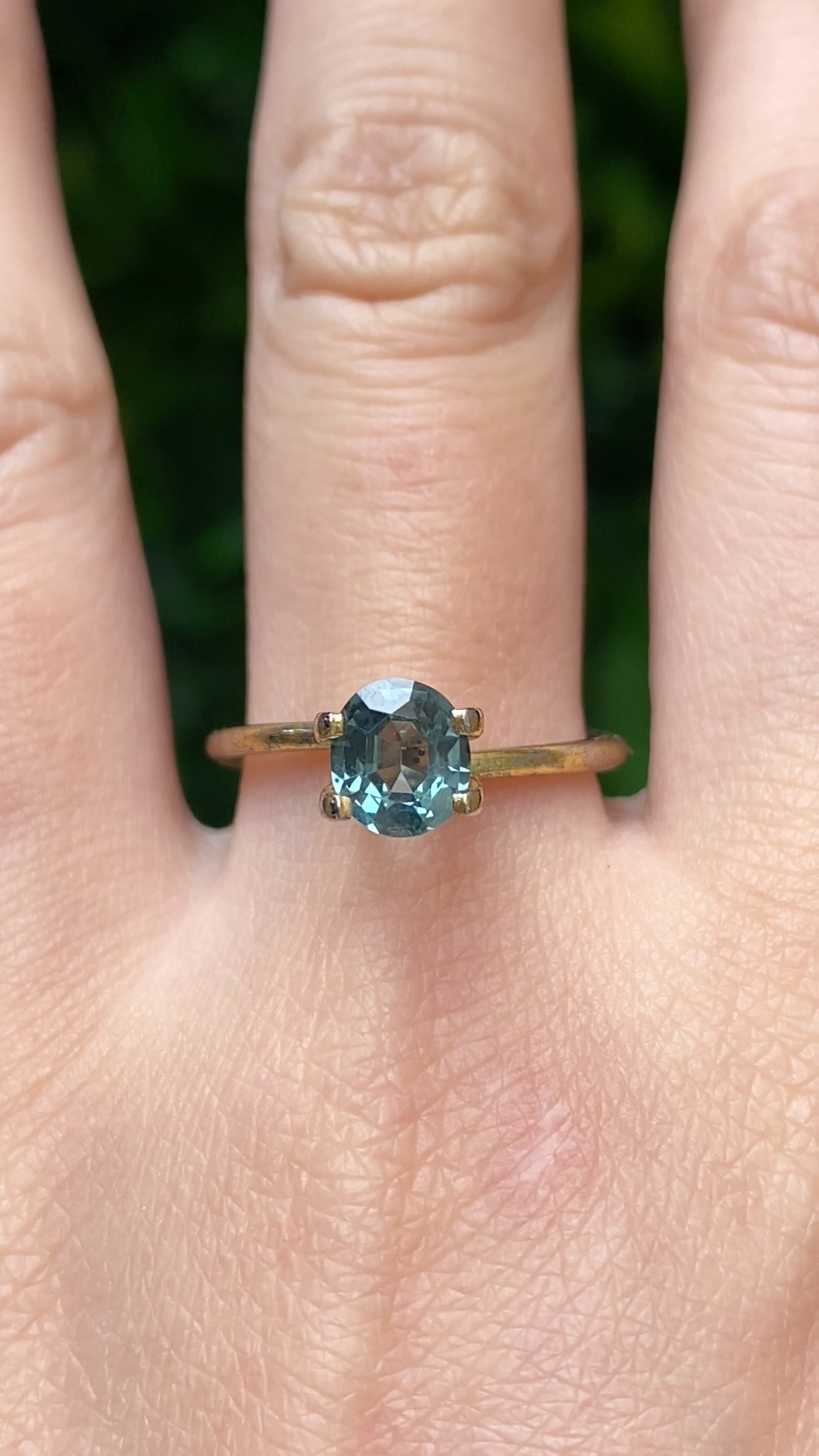 1.2ct Oval Cut Blue Green Montana Sapphire SO450
