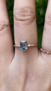 Estel Fleur Ring, 1.21ct Blue Montana Sapphire