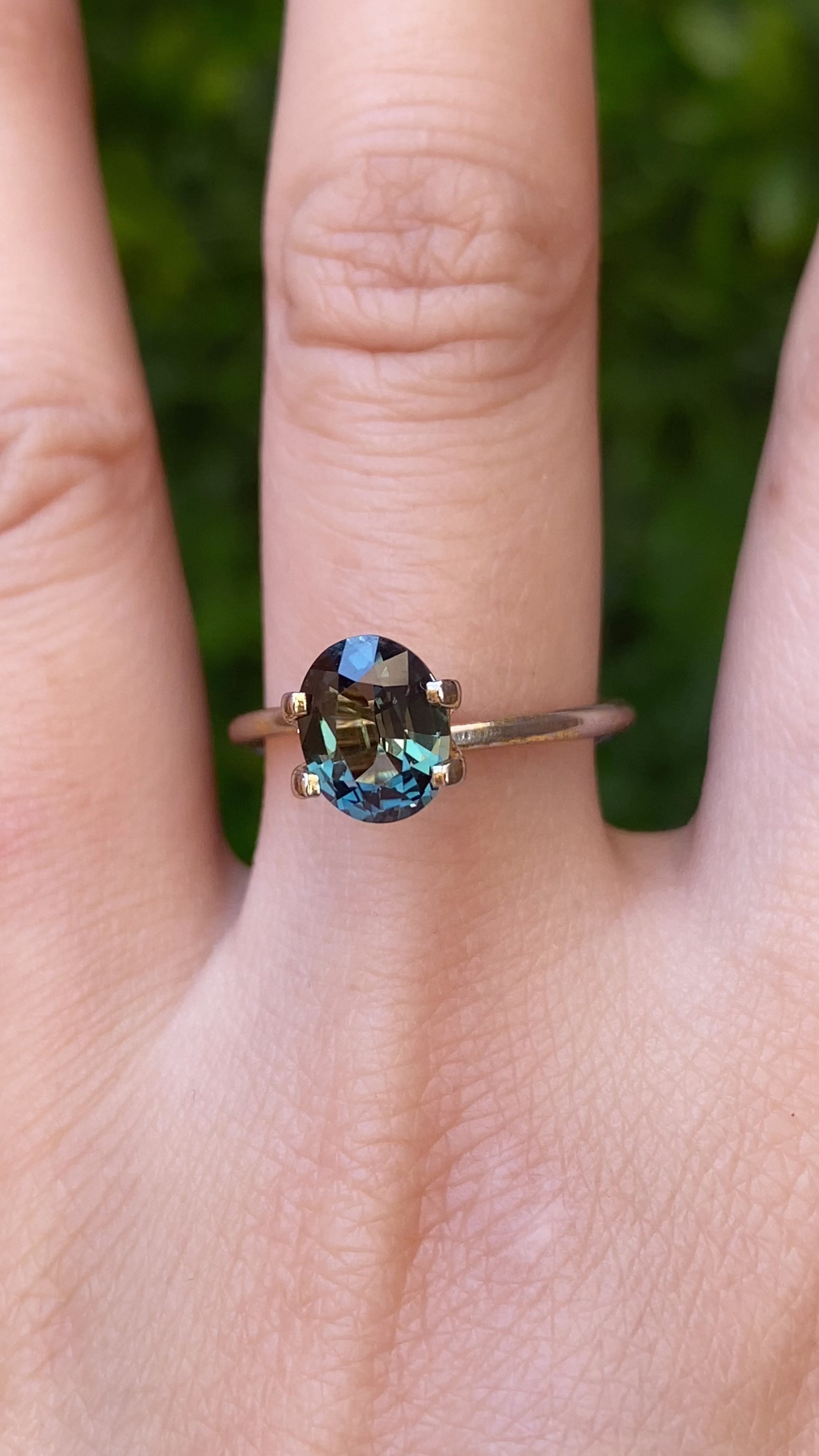 2.02ct Oval Cut Blue Green Madagascar Sapphire SO514