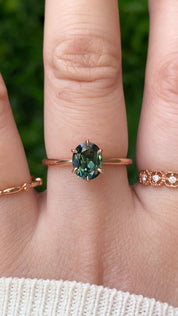 Floryn Ring, 1.38ct Green Queensland Sapphire
