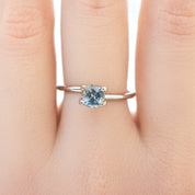 0.98ct Cushion Cut Parti Gray Blue Montana Sapphire SF033