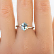 1.58ct Oval Cut Light Blue Montana Sapphire SO383
