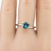 1.38ct Round Cut Blue Green Montana Sapphire SR289
