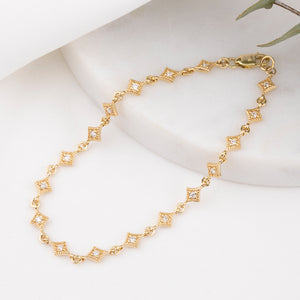 Star Diamond Link Bracelet
