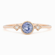 Star & Moon Ring, 0.45ct Ceylon Sapphire