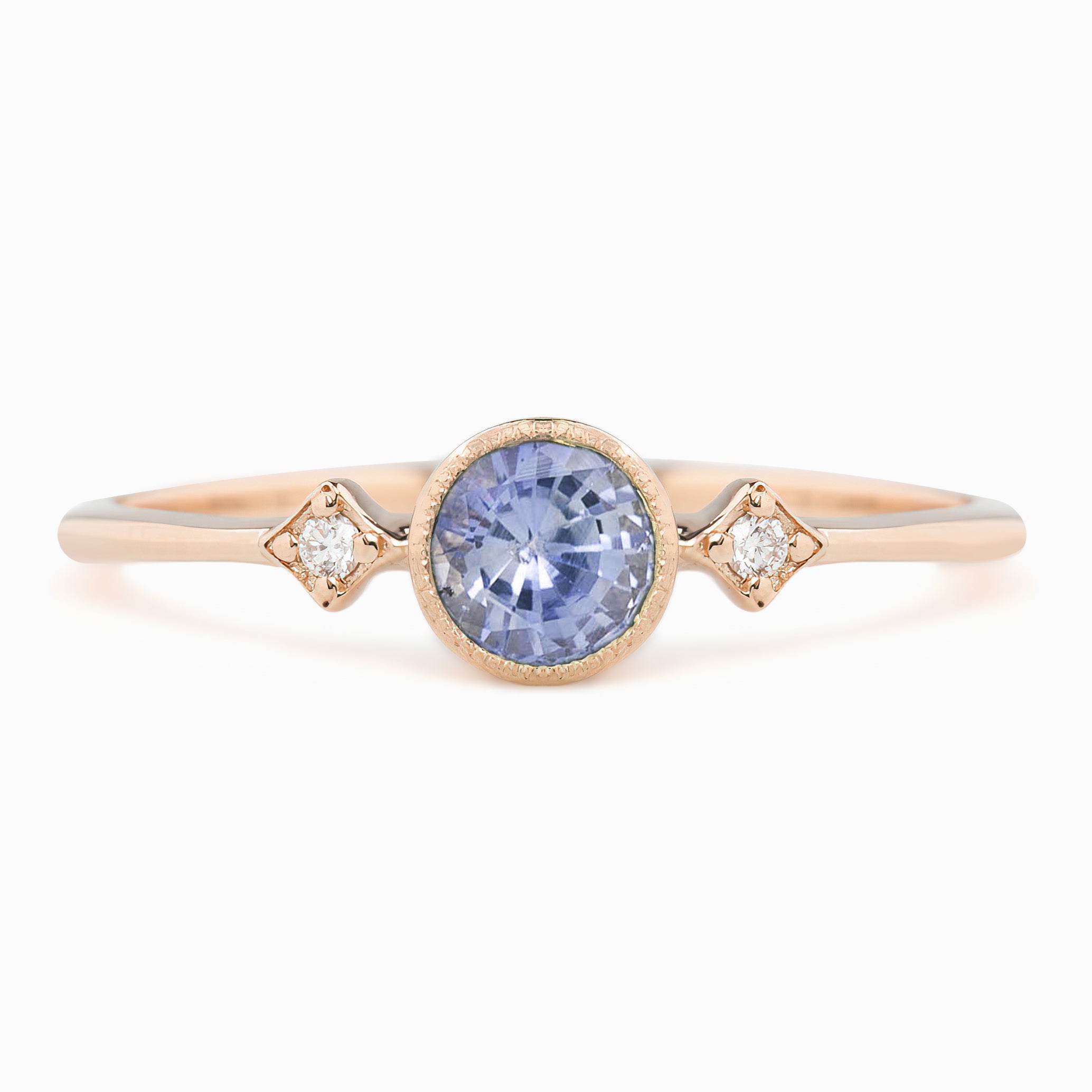 Star & Moon Ring, 0.45ct Ceylon Sapphire