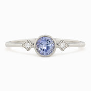 Star & Moon Ring, 0.45ct Ceylon Sapphire