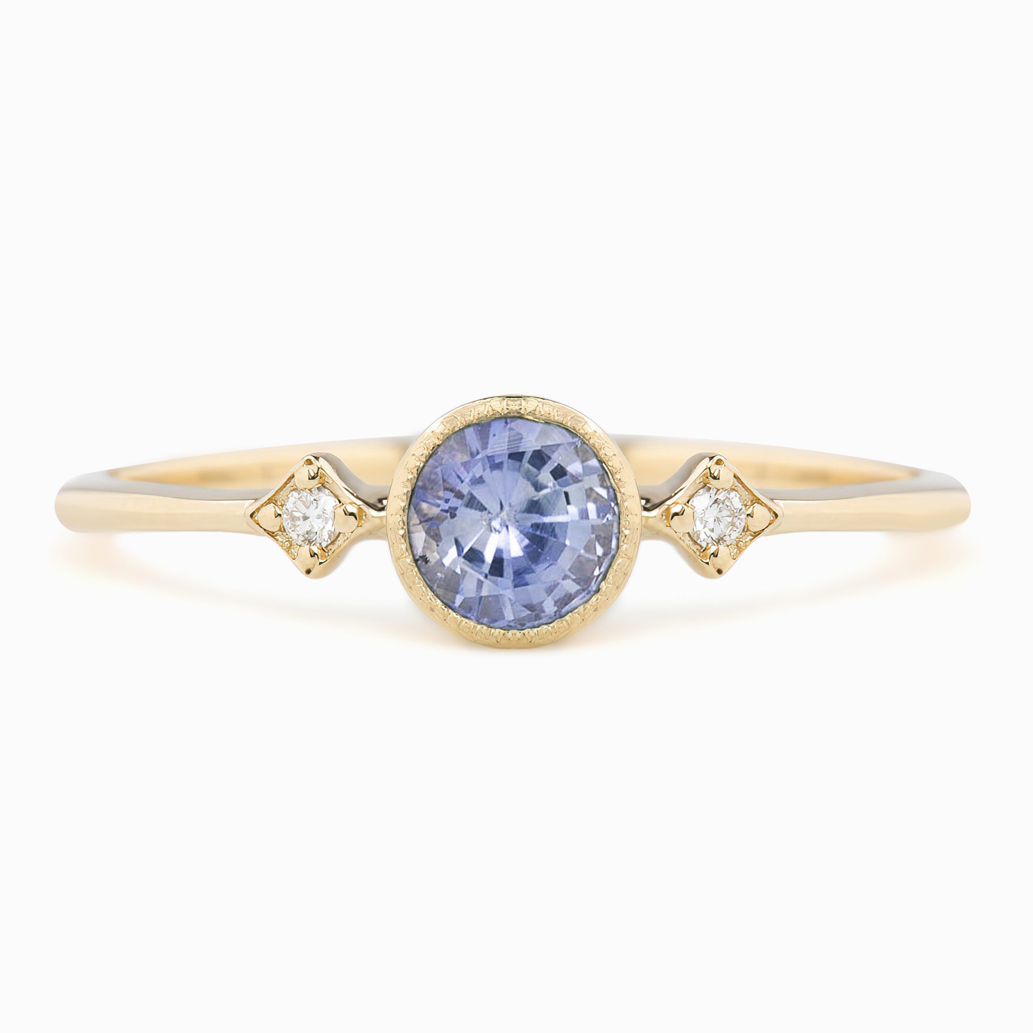 Star & Moon Ring, 0.45ct Ceylon Sapphire