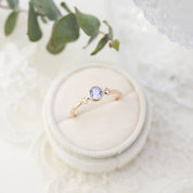 Star & Moon Ring, 0.45ct Ceylon Sapphire