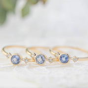 Star & Moon Ring, 0.45ct Ceylon Sapphire