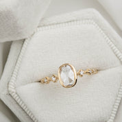 Celeste Oval Bezel Set Rose Cut Diamond Ring