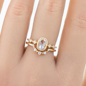 Celeste Oval Bezel Set Rose Cut Diamond Ring