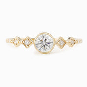 Celeste Round Bezel Set Diamond Ring