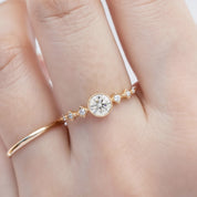 Celeste Round Bezel Set Diamond Ring
