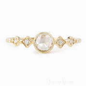 Celeste Round Bezel Set Rose Cut Diamond Ring