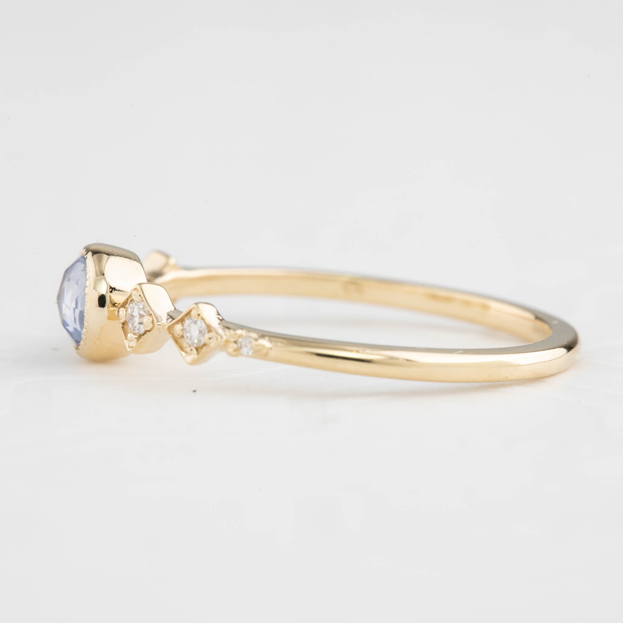 Celeste Ring, 0.25ct Unheated Sapphire
