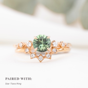 Celeste Ring, 0.85ct Green Montana Sapphire