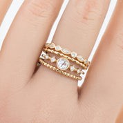 Celeste Round Bezel Set Rose Cut Diamond Ring