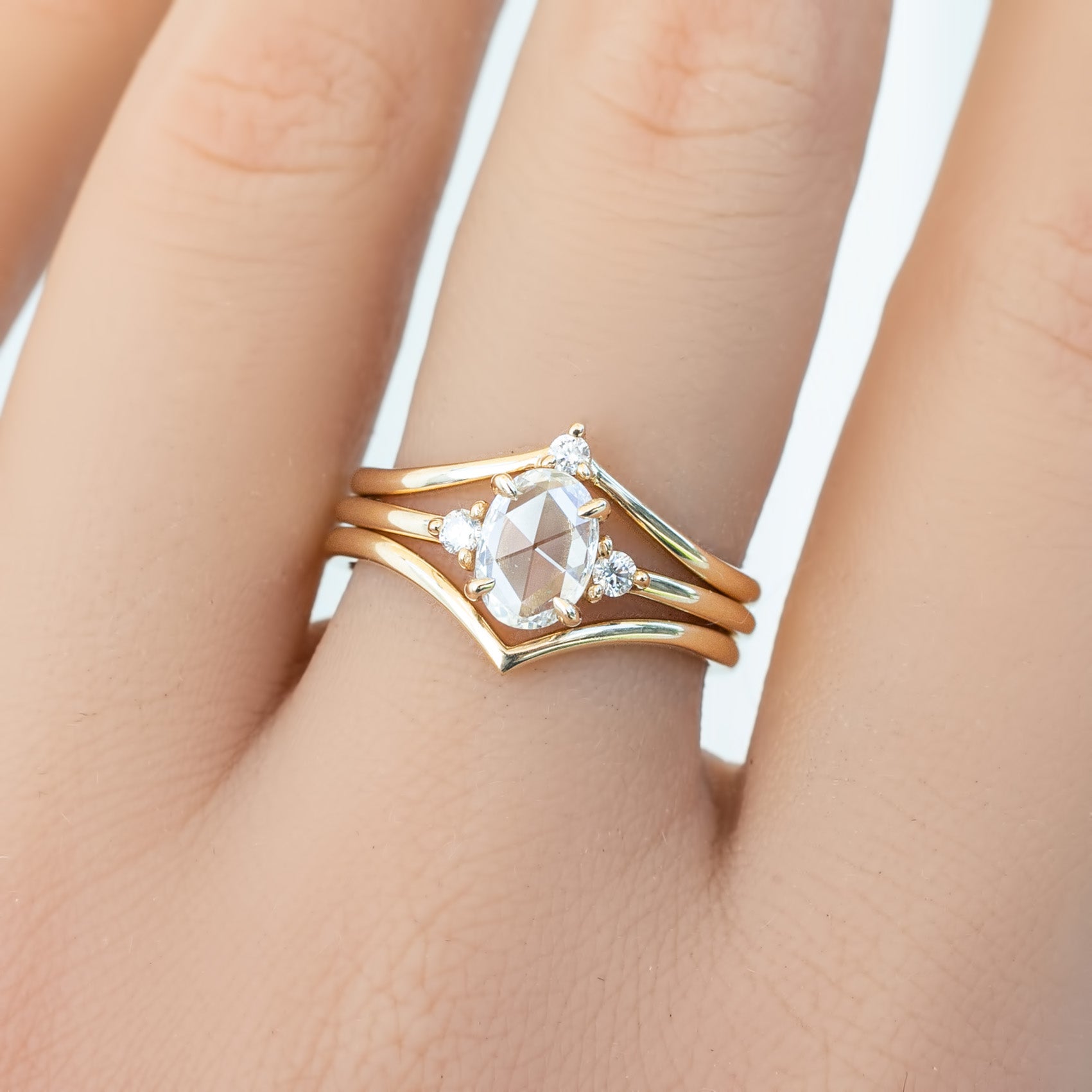 Emilie Oval Rose Cut Diamond Ring
