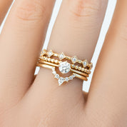 Alice Ring, 0.25ct Brilliant Cut Diamond, 14k Yellow Gold