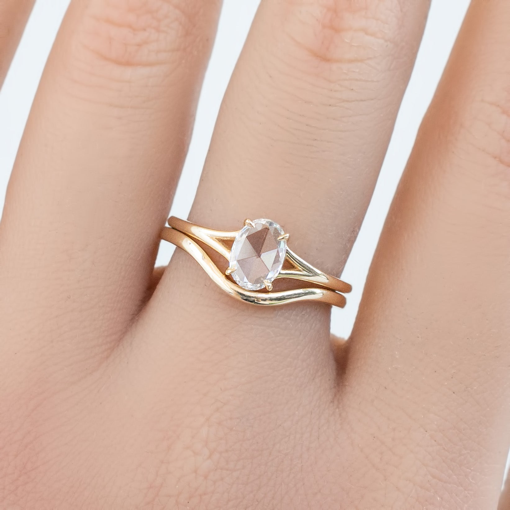 Kylie Ring, 0.50ct Oval Rose Cut Diamond