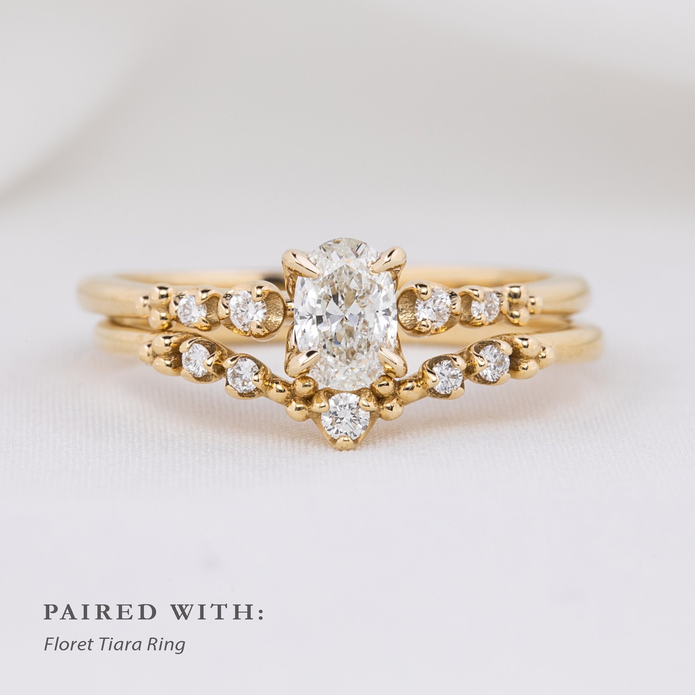 Estel Fleur Ring, 0.40ct Oval Diamond