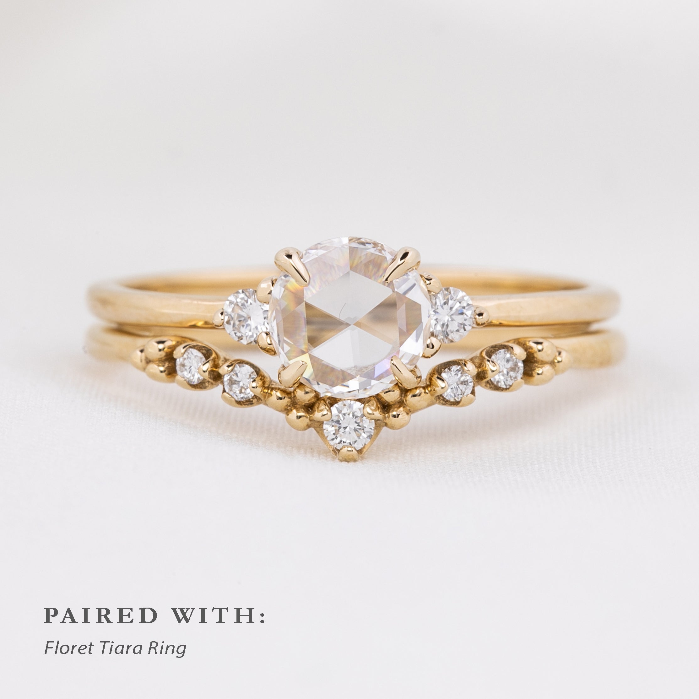 Emilie Round Rose Cut Diamond Ring