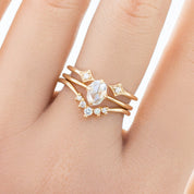 Alice Ring, 0.30ct Oval Rose Cut Diamond